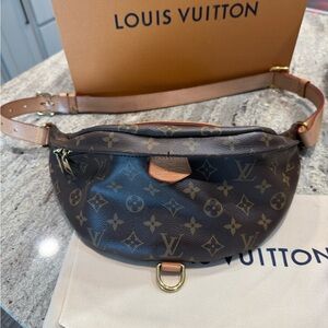 Monogram Bum Bag with Gold Accents